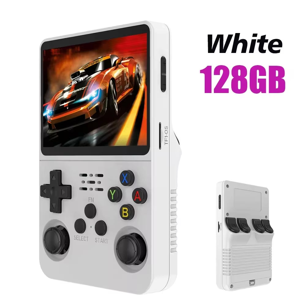 NEW Red  128GB Retro Handheld Video Game Console Linux System 3.5 Inch IPS Screen Portable Pocket 64GB Gaming Boys Gift