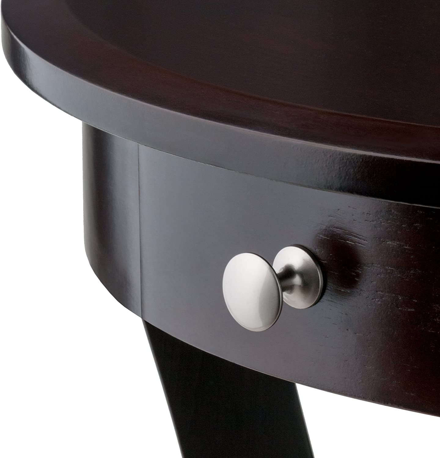 Wood Sasha Accent Table, Cappuccino(Color May Slightly Vary)