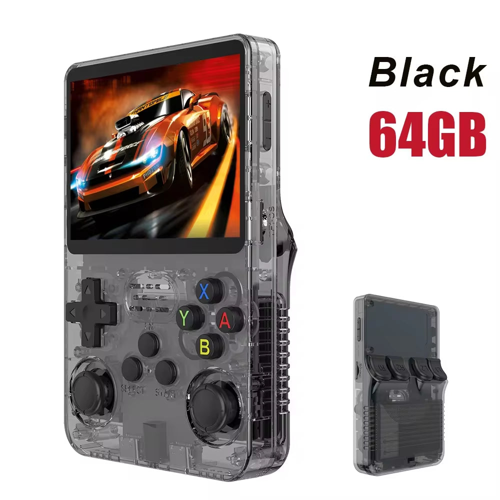 NEW Red  128GB Retro Handheld Video Game Console Linux System 3.5 Inch IPS Screen Portable Pocket 64GB Gaming Boys Gift