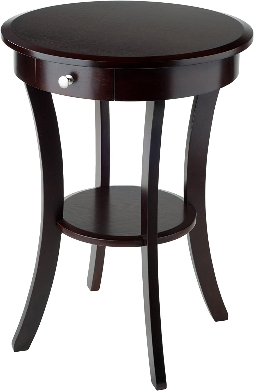 Wood Sasha Accent Table, Cappuccino(Color May Slightly Vary)