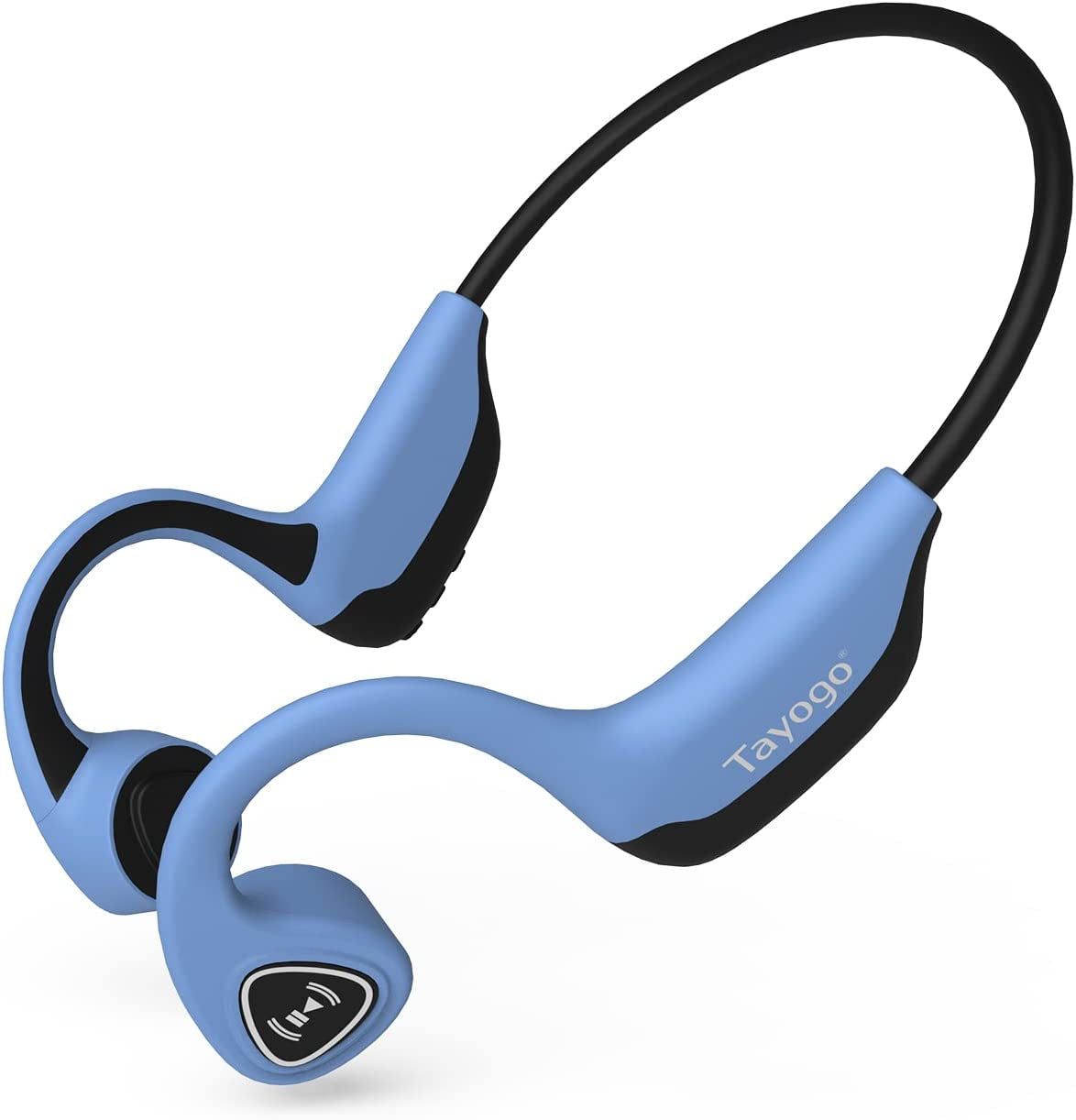 Bone Conduction Headphones,  Bone Conducting Headphones Open-Ear Headphones, 5.0 Bluetooth Headphones Wireless Sweatproof Sport Headset for Running, Walking, Fitness - Blue