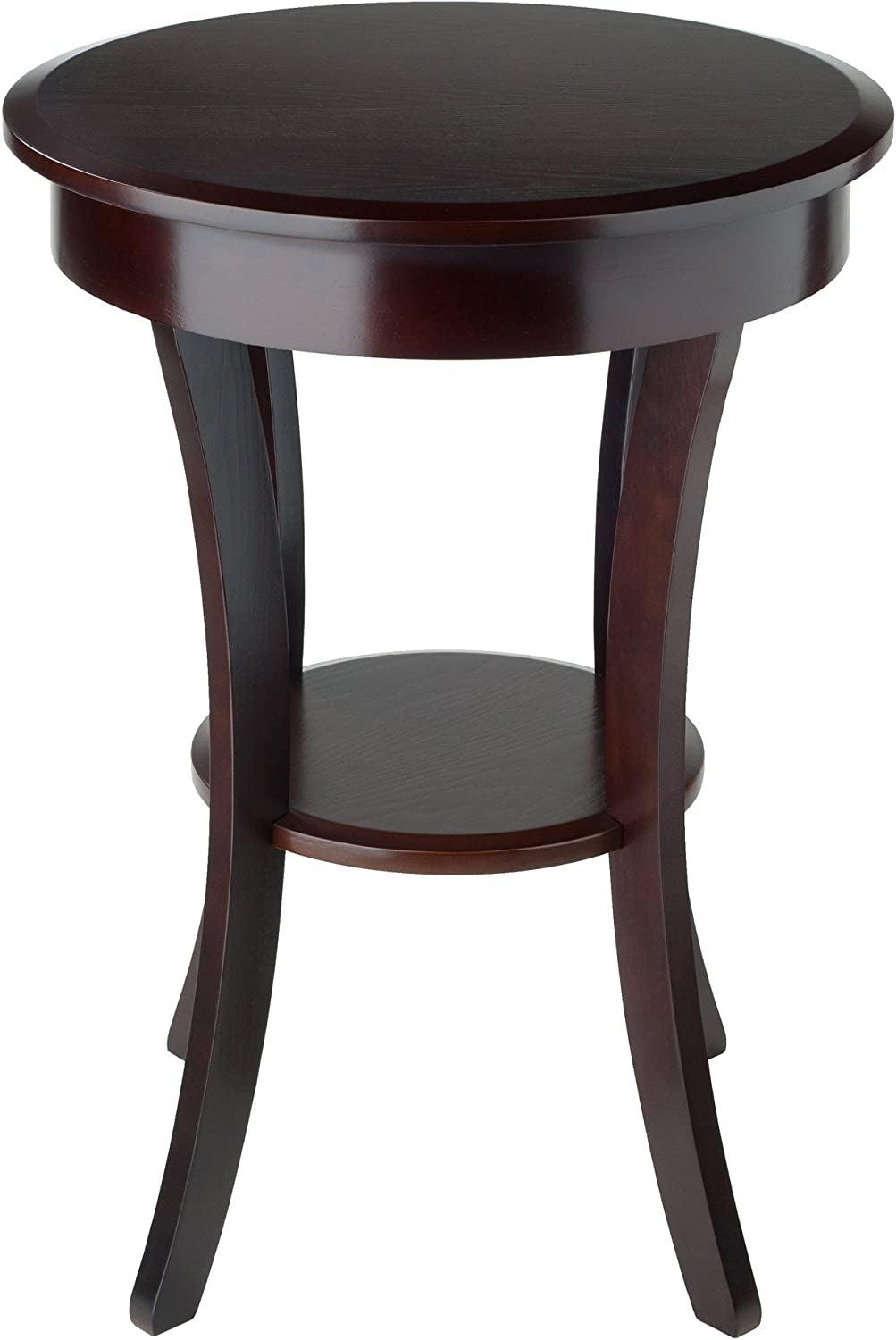 Wood Sasha Accent Table, Cappuccino(Color May Slightly Vary)