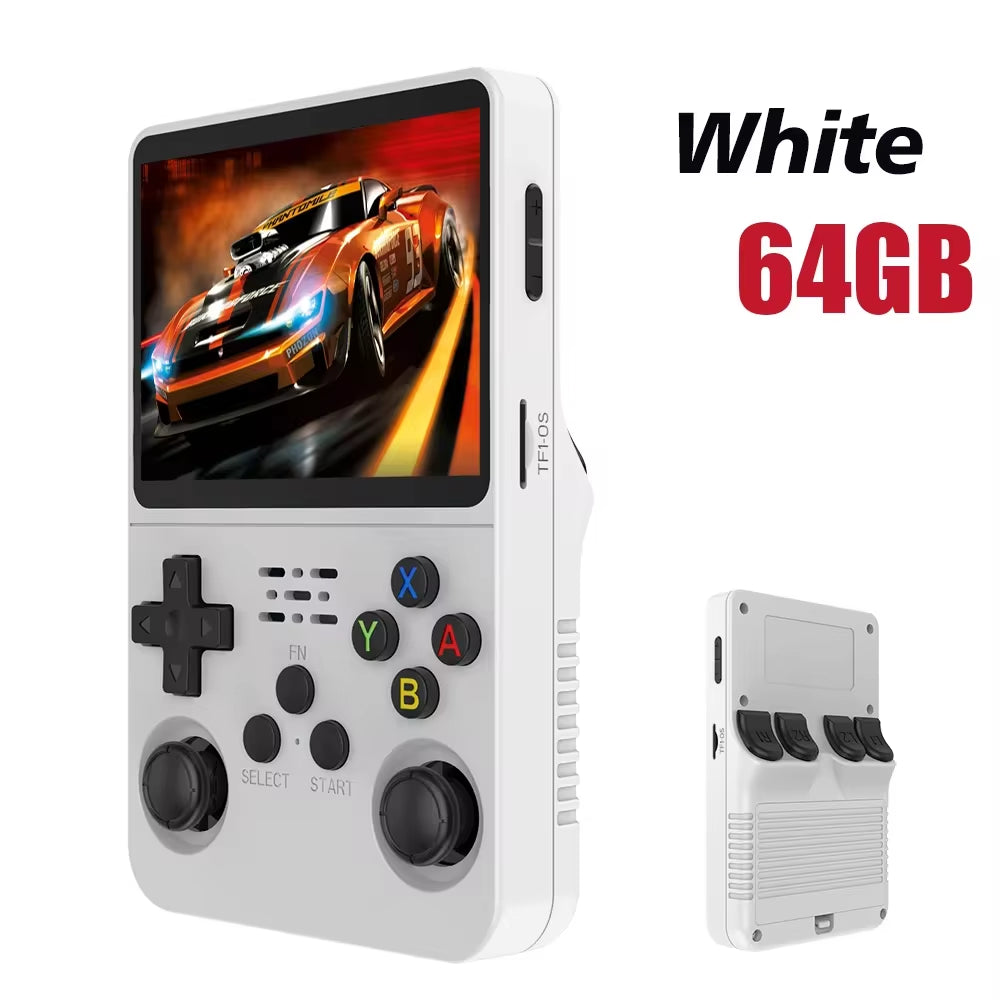 NEW Red  128GB Retro Handheld Video Game Console Linux System 3.5 Inch IPS Screen Portable Pocket 64GB Gaming Boys Gift