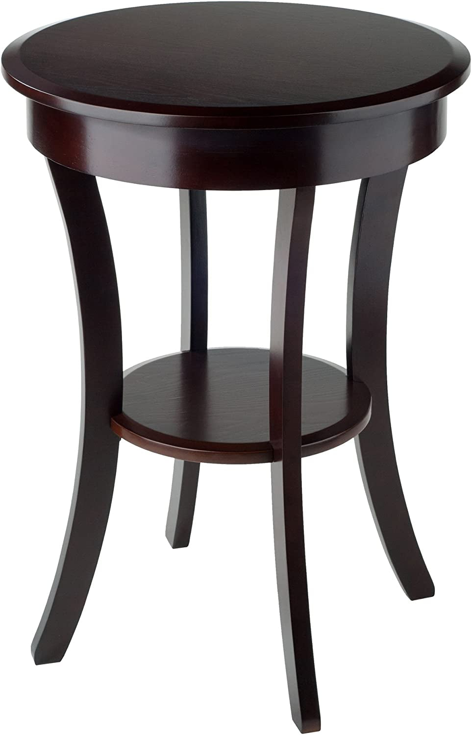 Wood Sasha Accent Table, Cappuccino(Color May Slightly Vary)