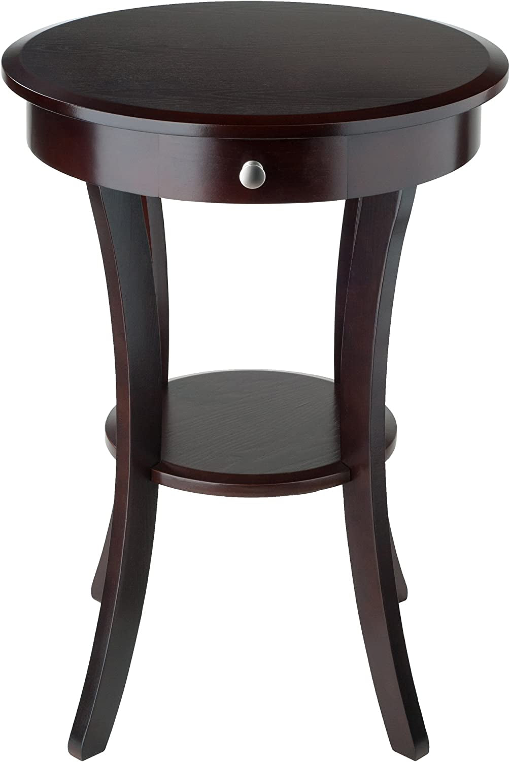 Wood Sasha Accent Table, Cappuccino(Color May Slightly Vary)