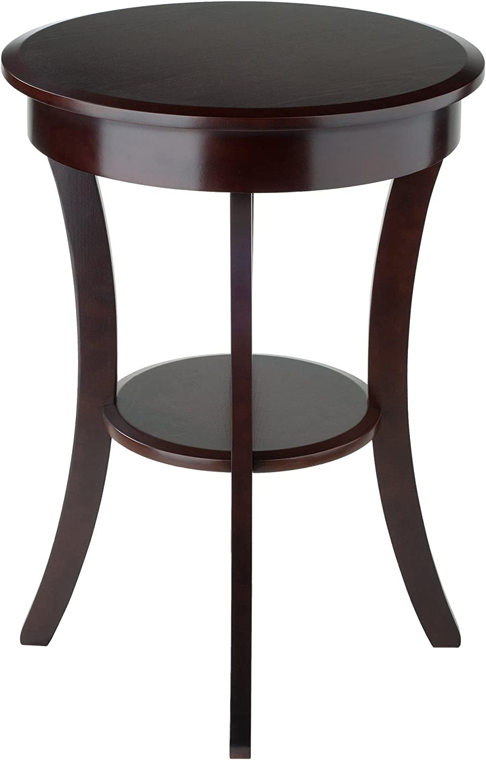 Wood Sasha Accent Table, Cappuccino(Color May Slightly Vary)