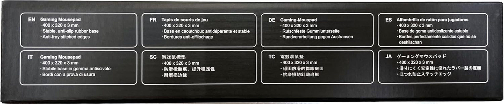 DX-1000XL Waterproof Gaming Mouse Pad with Stitched Edge - Non-Slip Rubber Base Design for Laptop or Desktop Computer - XL Size 15.75 X 12.6 X 0.12 Inches, Black